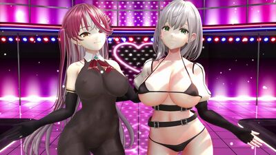 【MMD】Marine & Noel マリンとノエル ー エロ腰振りデュオダンス Erotic Hip-Shaking Duo Dance