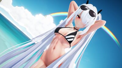 Iori at the beach - So Kawaiina