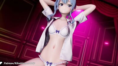 Shaking Dance - Hoshimachi Suisei, Kazama Iroha, Tokoyami Towa | Vtuber SEXY MMD R-18